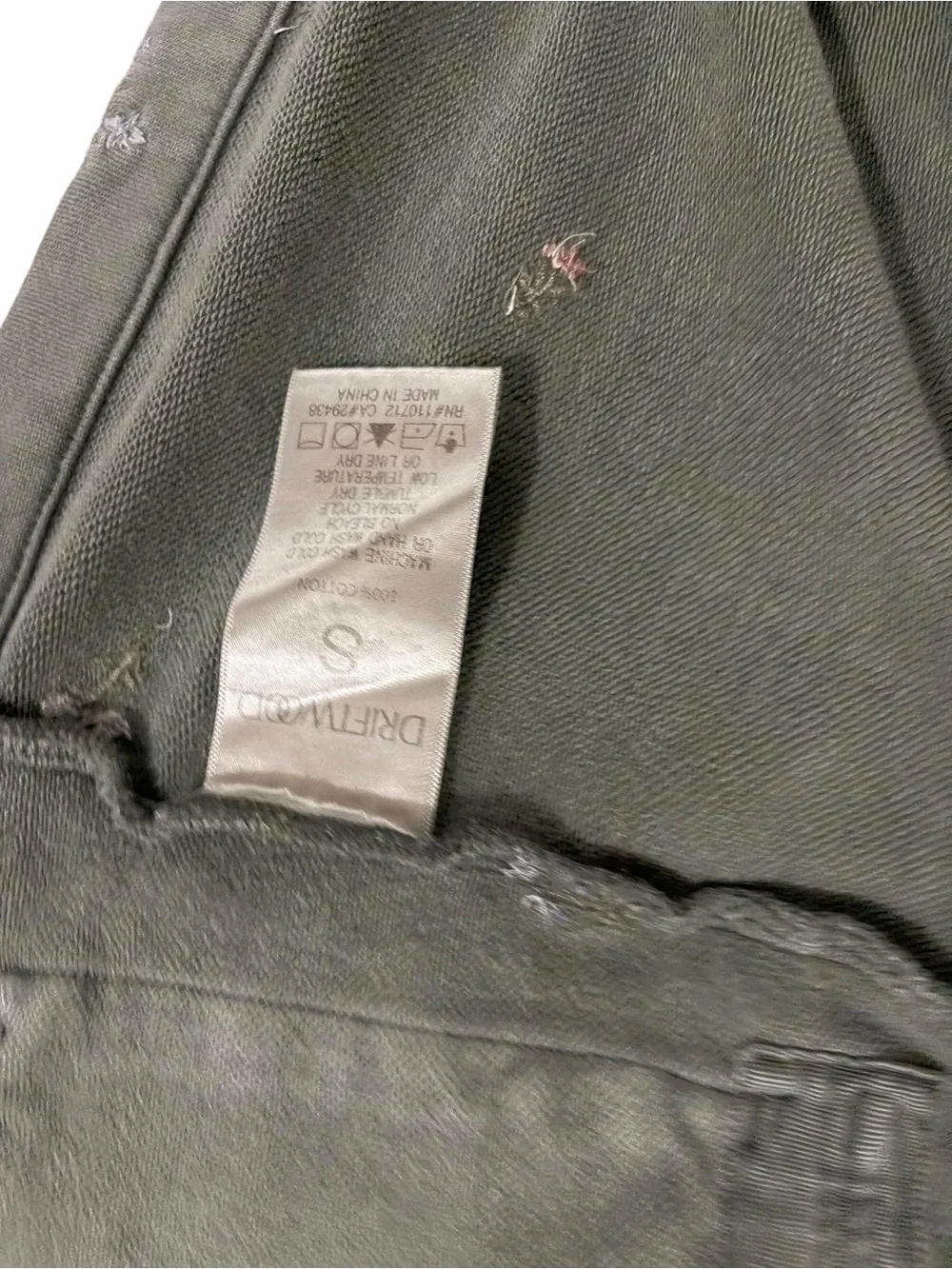 Dirty Laundry Olive Green Embroidered Cargo Pants
